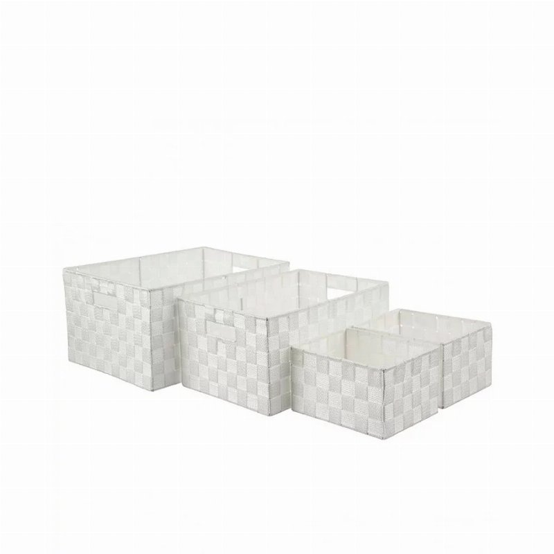 Conjunto 4 Cestos Arrumação Branco