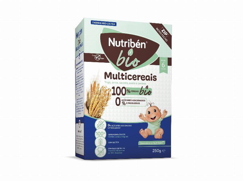 Papa Não Láctea Nutribén Multicereais Bio 250 g