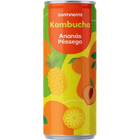 Bebida Kombucha Em Lata Ananás E Pêssego Continente 25 cl