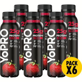 Iogurte Líquido Proteína Morango E Framboesa Yopro Danone 6 X 300 gr