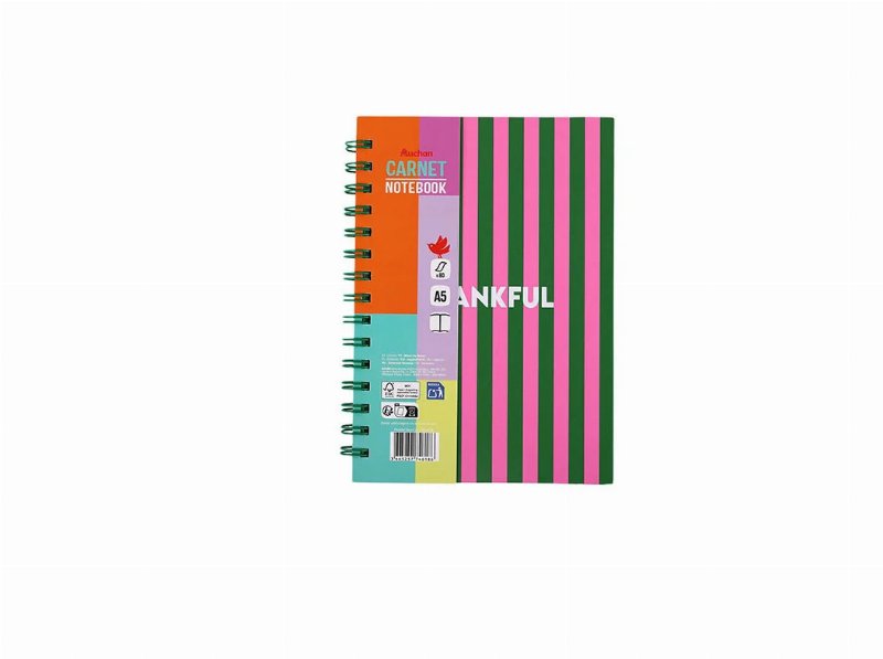 Caderno Espiral Liso Auchan A5 80 Folhas Vintage Palette
