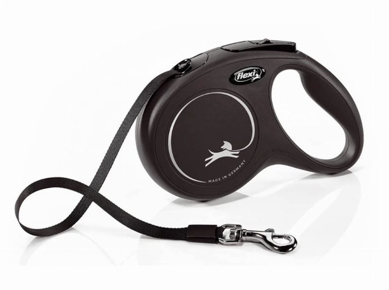 Trela New Classic Fita Flexi Preta Xs 12 kg