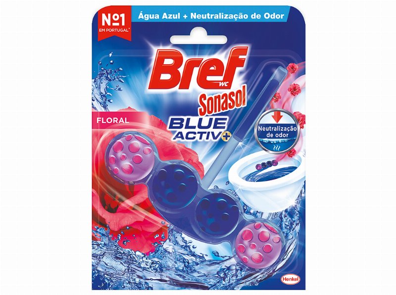 Bloco Bref Sonasol Sanitário Blue Active Floral Un
