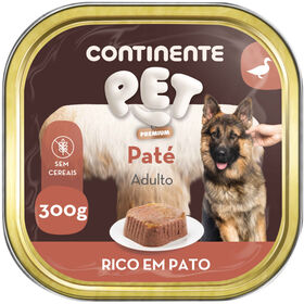 Comida Húmida Para Cão Adulto Paté Pato Continente Pet 300 g