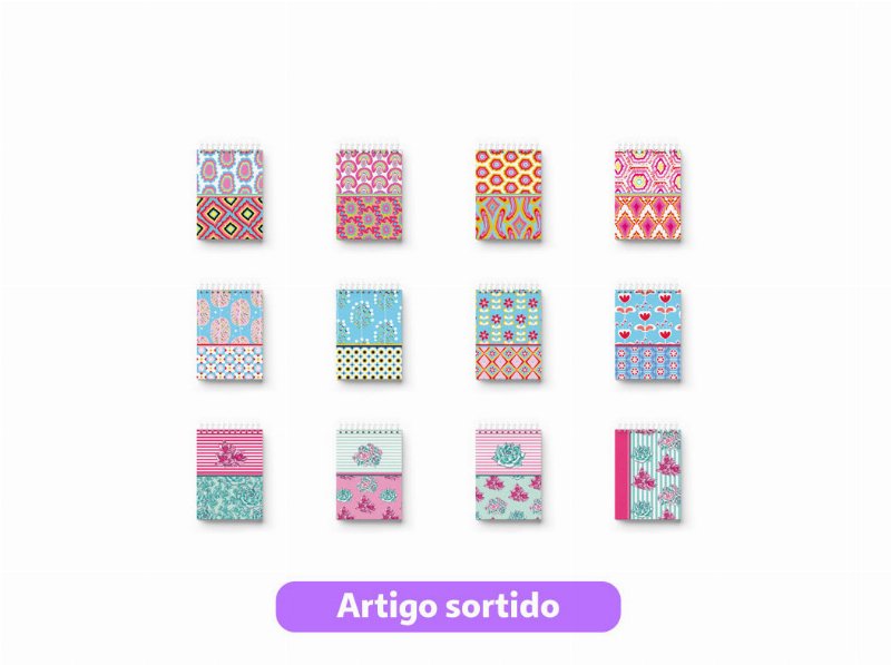 Bloco De Notas A7 Espiral Makenotes 60 Folhas Modelos Sortidos