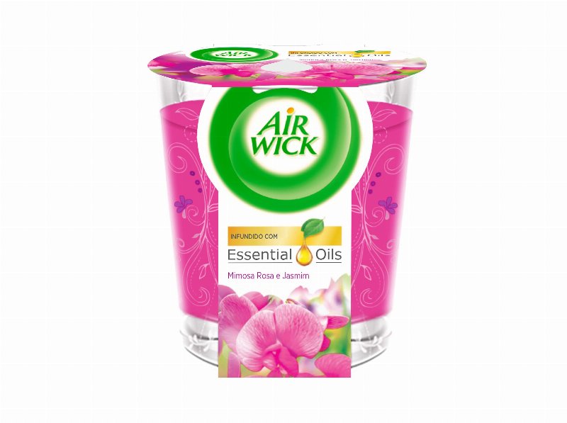 Vela Ambientadora Air Wick Mimosa Rosa E Jasmim 150 g