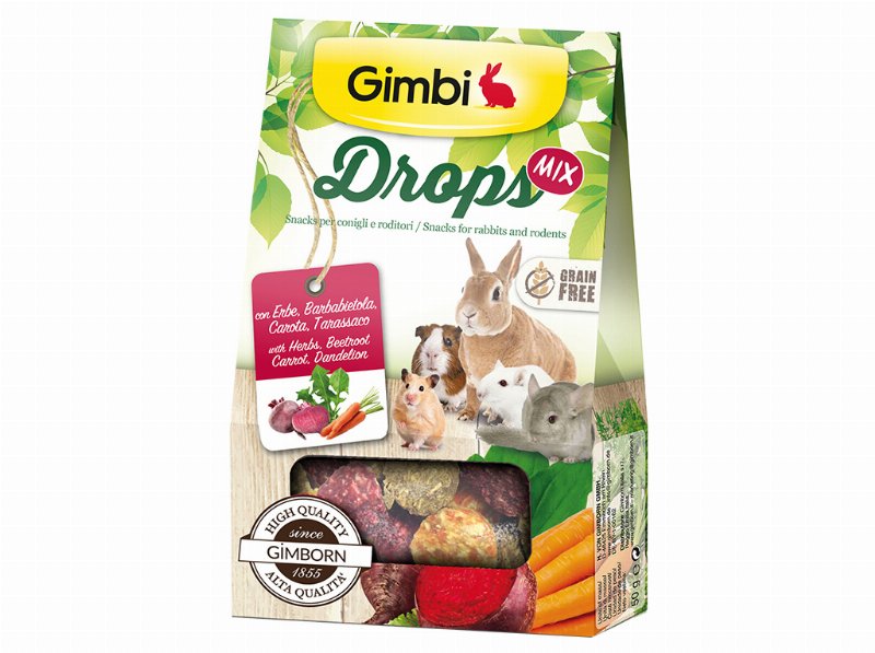Snack Para Roedores Gimbi Drops Mix 50 g