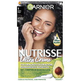 Coloração Permanente Preto 1 Garnier Nutrisse 1 Un