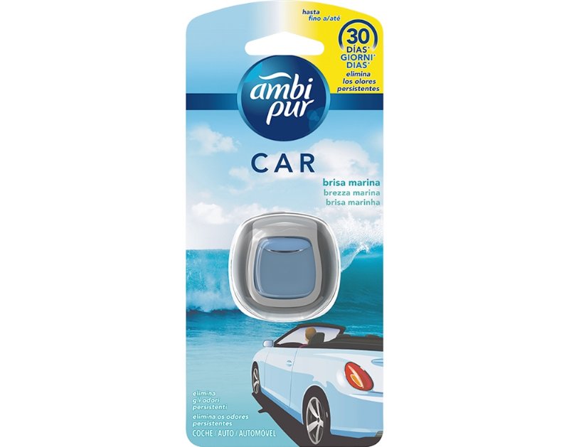 Ambientador Automóvel Ambipur Clip Para Ventilador Brisa Marinha 1 Unidade