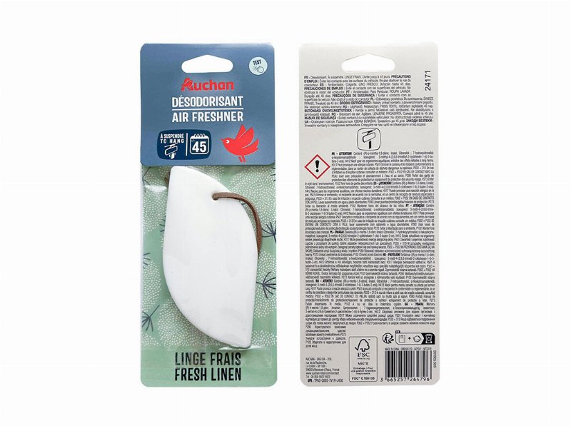Ambientador Auto Auchan Polimero Fresh Linen