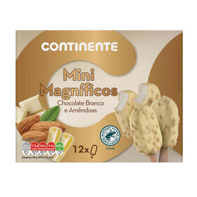 Gelado Mini Magníficos Amêndoa E Chocolate Branco Continente 12 Un