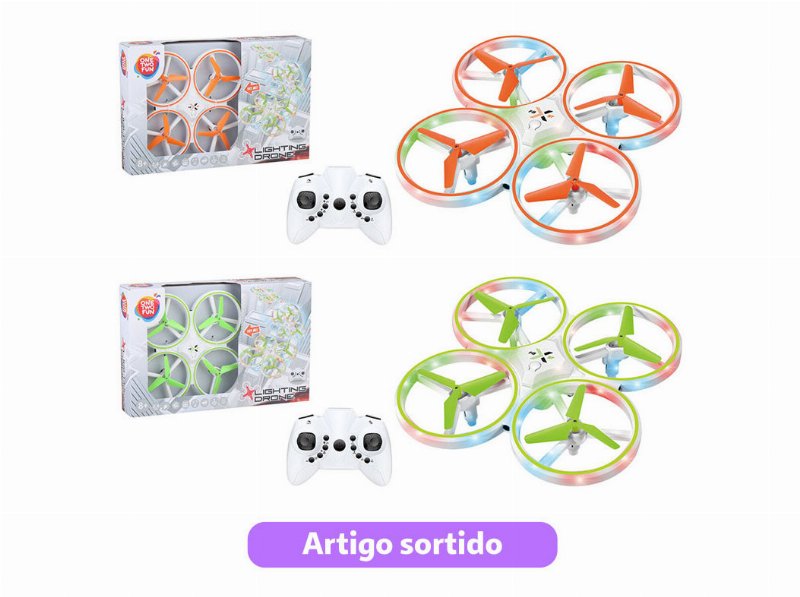 Drone Com Luz One Two Fun 2.4 g Cores Sortidas
