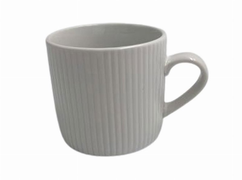 Caneca Porcelana Actuel Branco Stries 30 cl