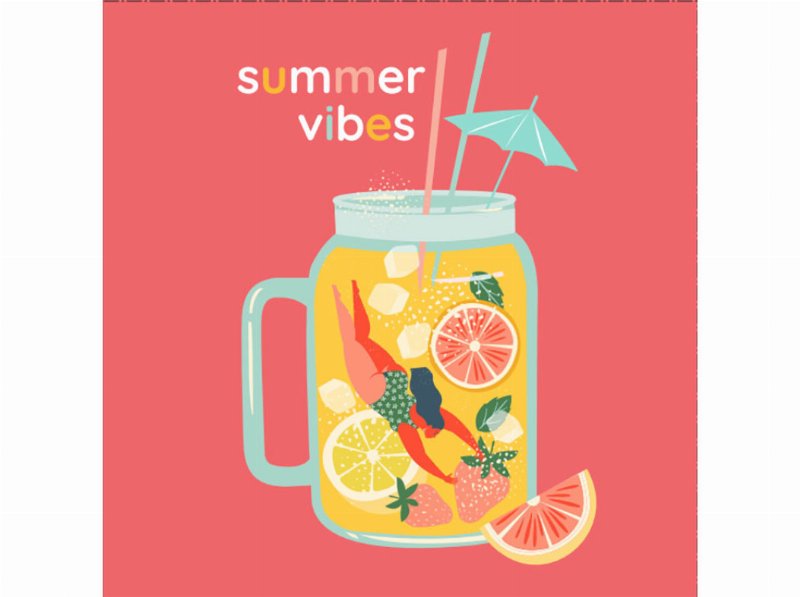 Guardanapos 3 Folhas Actuel Summer Vibes 33X33Cm 20 Unidades