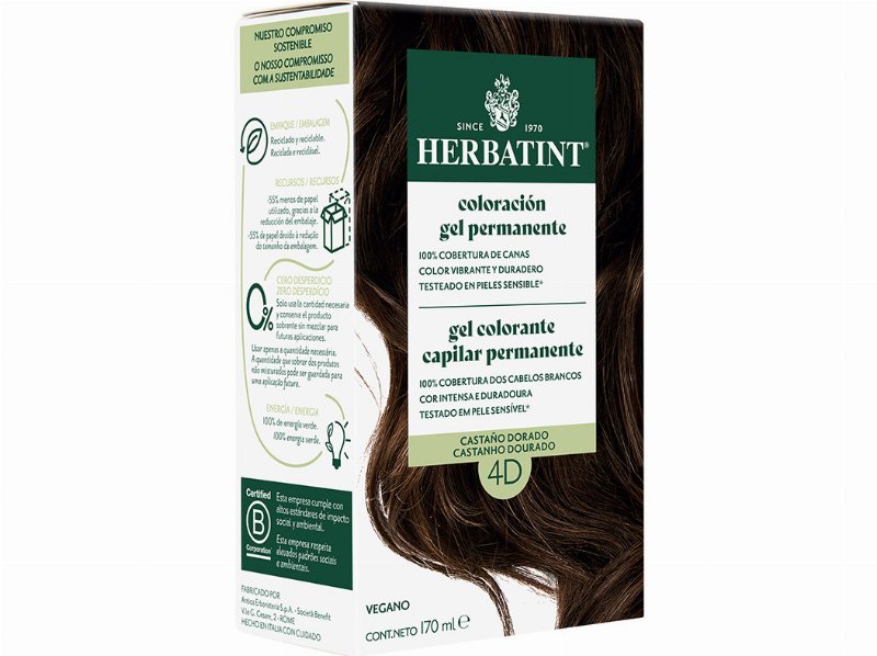 Coloração Herbatint Castanho Dourado D4 150 ml