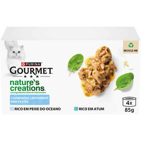 Comida Húmida Para Gato Atum Lata Purina Gourmet Nature 4 X 85 g