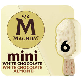 Gelado Mini Chocolate Branco E Amêndoa Magnum 330 ml (6 Un)