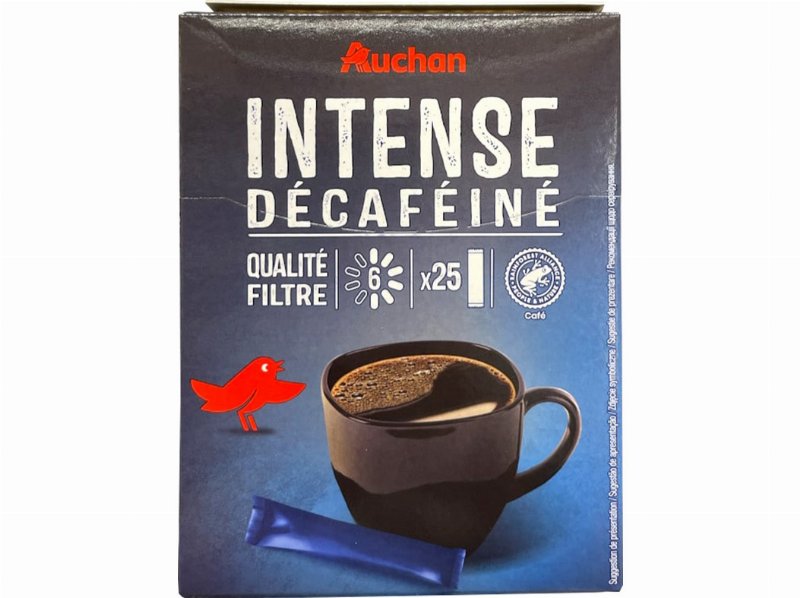 Café Auchan Solúvel Gold Intenso Descafeinado Intensidade 6 25Un