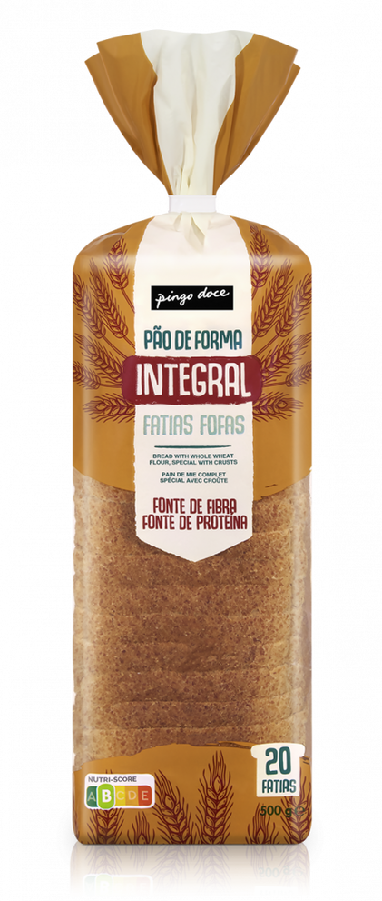 Pão De Forma Integral Com Côdea Pingo Doce 0.5Kg