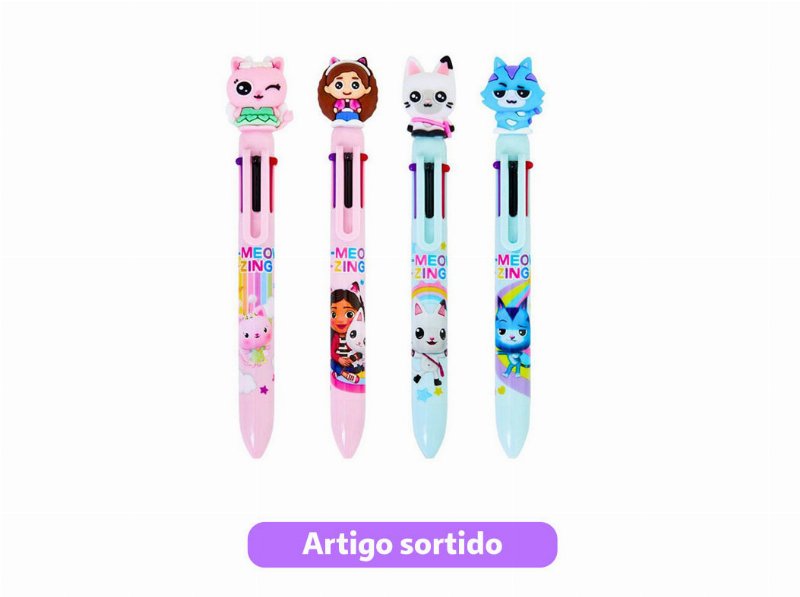 Esferográfica Retrátil Gabby 6 Cores 1 Unidade Modelos Sortidos