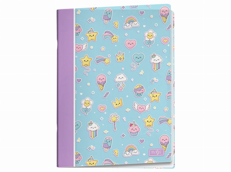 Caderno A4 Mitos Sweet Pautado Capa Pp 48 Folhas 80 g Agrafado