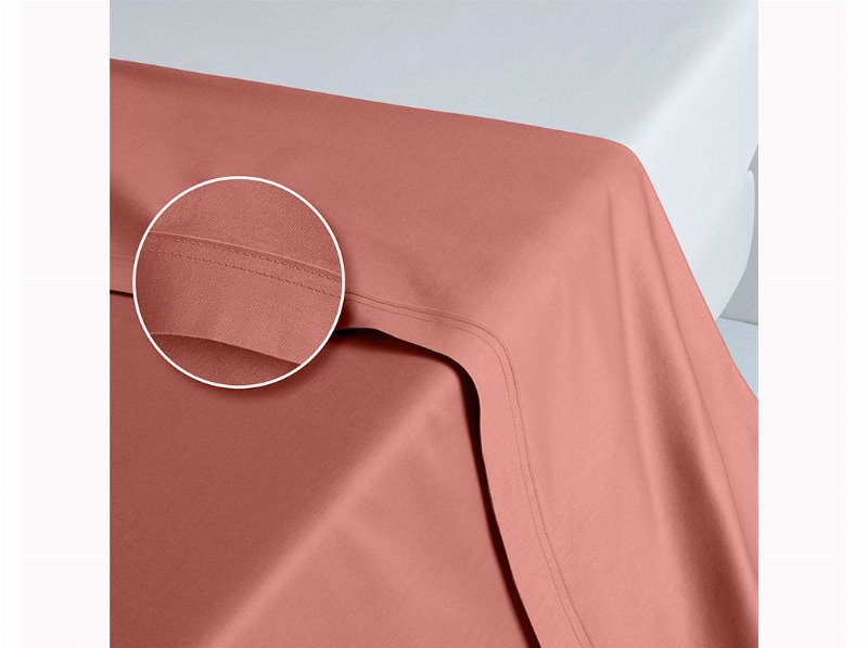 Lençol Individual Actuel Terracota 100% Algodão 260X280Cm