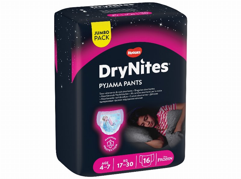 Fralda Cueca Huggies Drynites Menina 17 kg A 30 kg 16Un