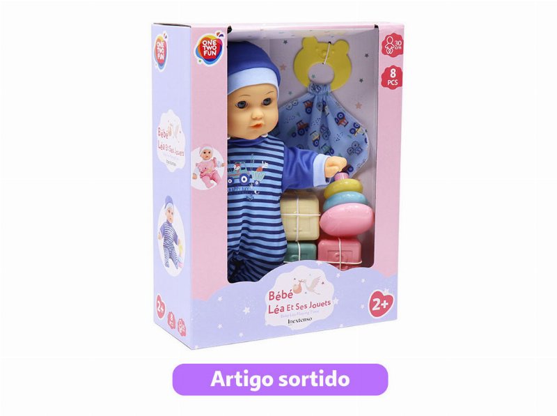 Boneco Bebé One Two Fun Com Brinquedos Modelos Sortidos