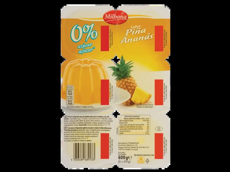 Gelatina Light 0% Açúcar Morango/ Ananás