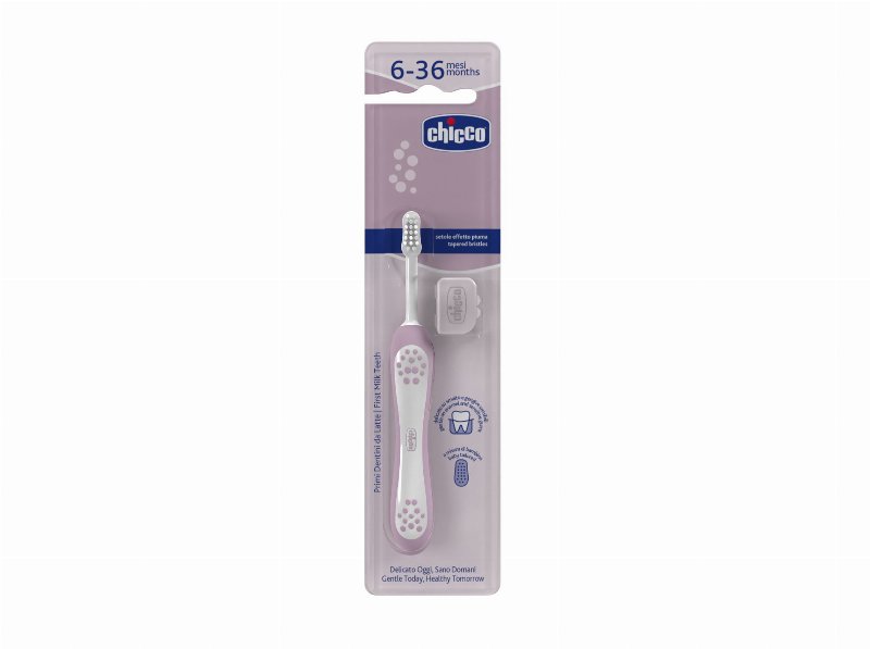 Escova Chicco Dentes Rosa 6M+