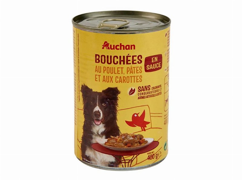 Comida Húmida Para Cão Auchan Pedaços Em Molho Frango E Com Massa 400 g