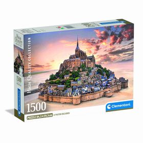 Clementoni - Puzzle The Mont Saint-Michel Rising 1500 Peças