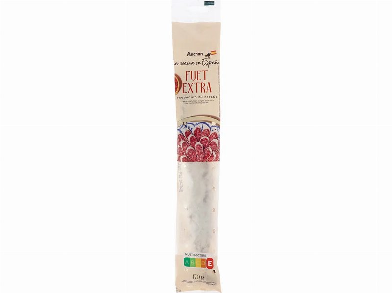 Fuet Extra Auchan À Mesa Em Espanha 170 g
