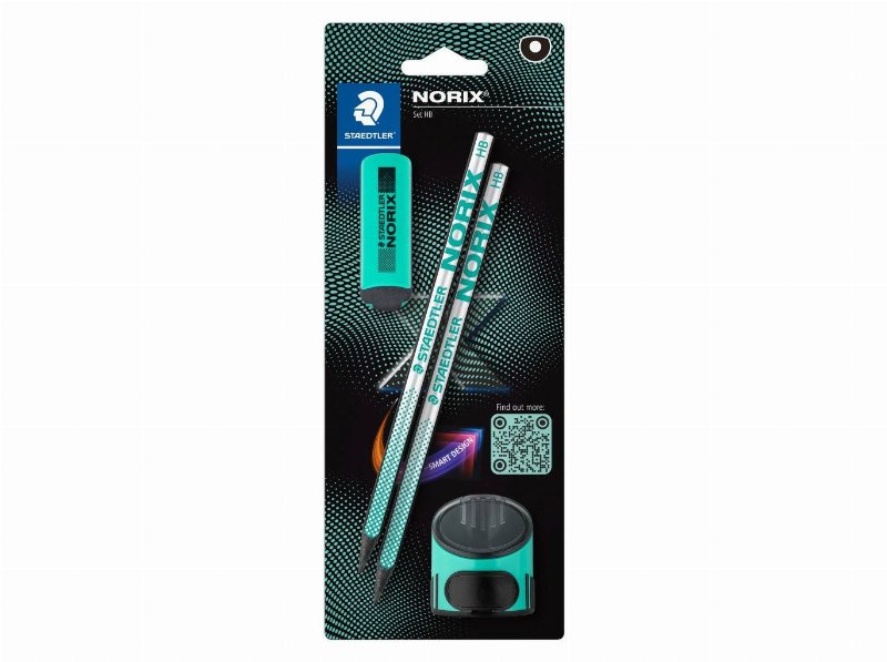 Conjunto 2 Lápis Grafite Staedtler Norix + Afia + Borracha