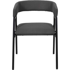 Conjunto De 2 Poltronas Estofadas Braços Cinza Atom