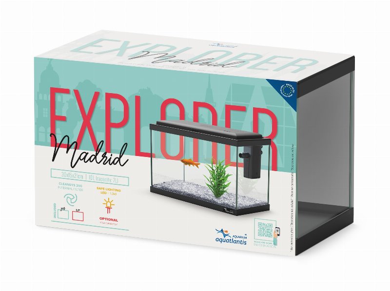 Aquário Em Kit Aquatlantis Explorer Madrid 30Cm