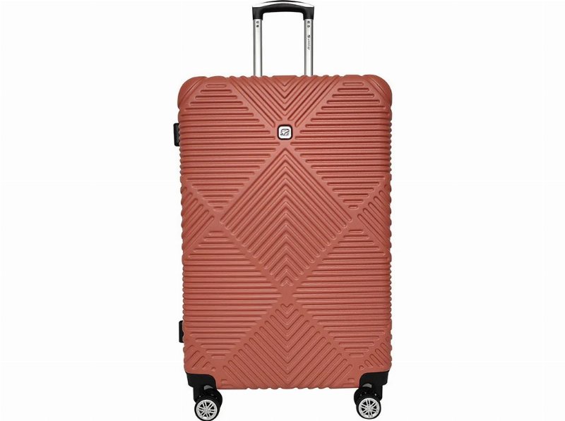 Mala De Viagem Grande Rígida Airport Terracota 8 Rodas 75X47X31Cm