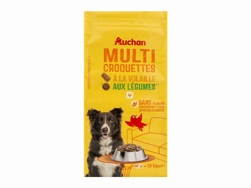 Ração Para Cão Auchan Com Frango E Com Legumes 10 kg
