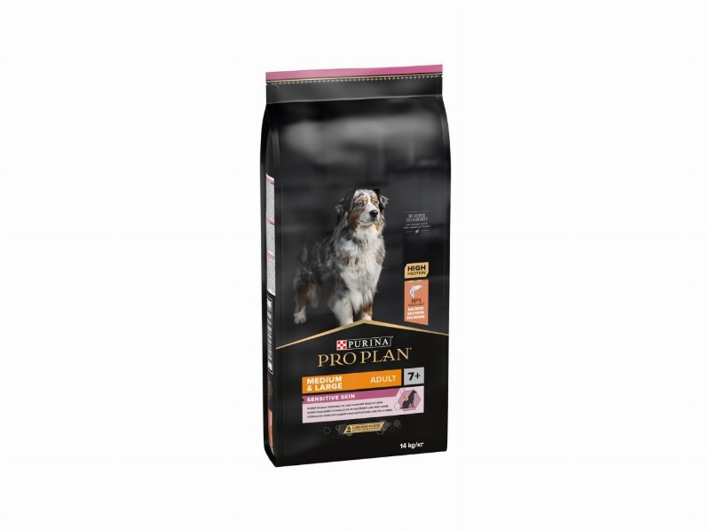 Ração Cão Med&Large Pro Plan 7+ Pele Sensível Salmão 14 kg