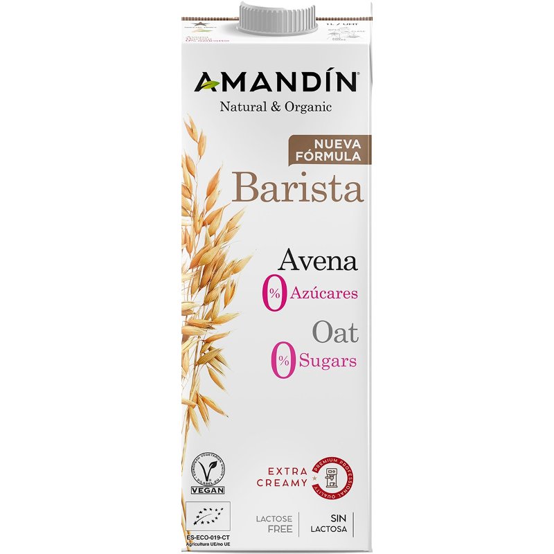 Bebida De Aveia Barista 0% Açúcares Adicionados Bio 1 l
