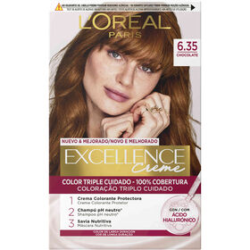 Coloração Permanente Creme Castanho Chocolate 6.35 l'oréal Paris Excellence 1 Un