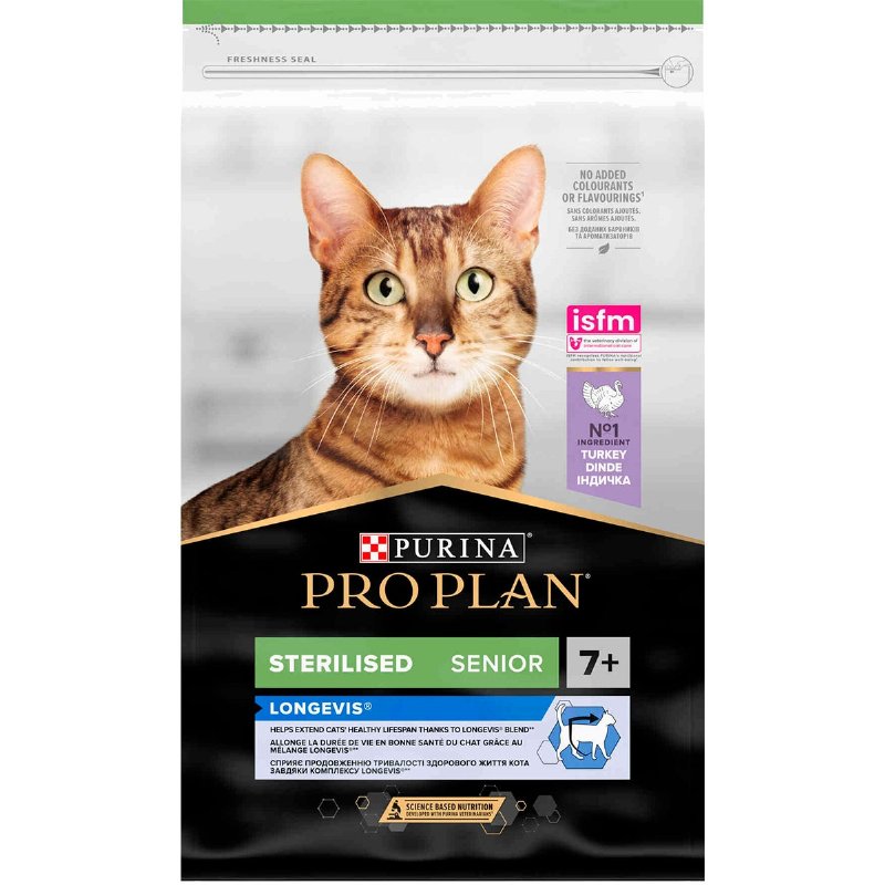 Ração Para Gato Sénior Esterilizado Sabor Peru 10 kg