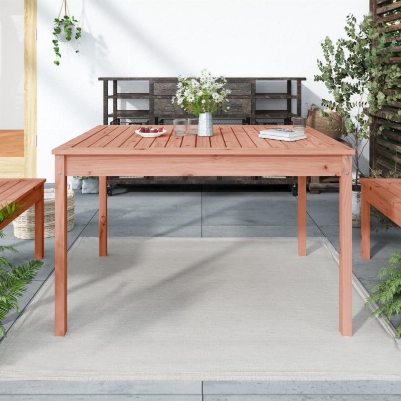 Hkh Mesa De Jardim 121X82, Madeira De Douglas Maciça - Marrom