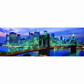Clementoni - Puzzle Panorama Ny Brooklyn Bridge 1000 Peças