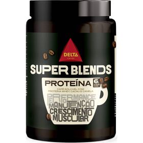 Café Solúvel Com Proteína Whey, Cacau E Canela Super Blends Delta 200 gr