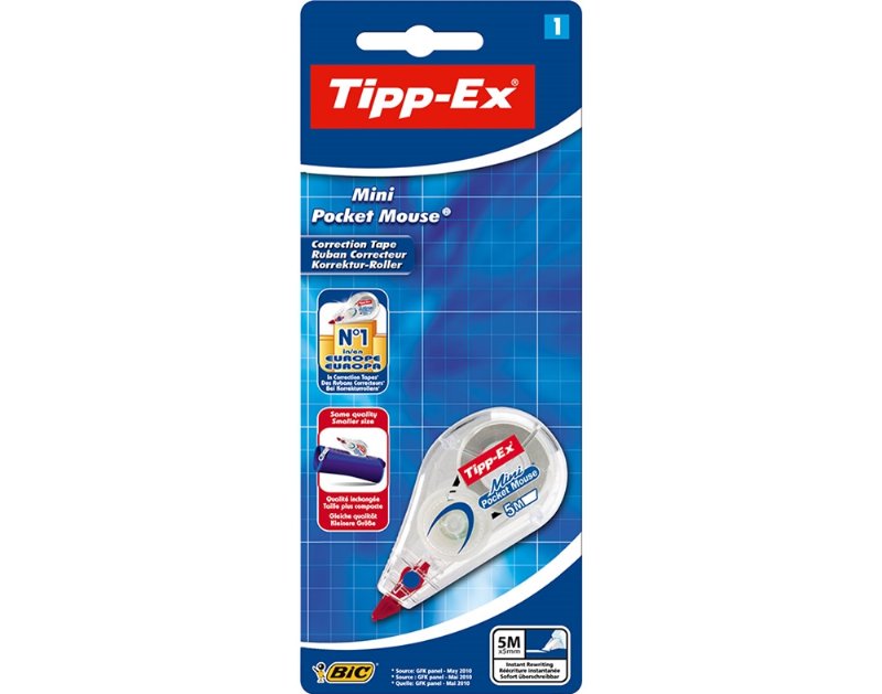 Fita Corretora Mini Bic Pocket Mouse 5Mmx5M