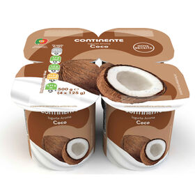 Iogurte Aroma Coco Continente 500 gr (4 Un)