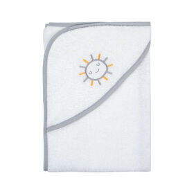 Toalha Com Bordado Sol Cinza Happy Bear