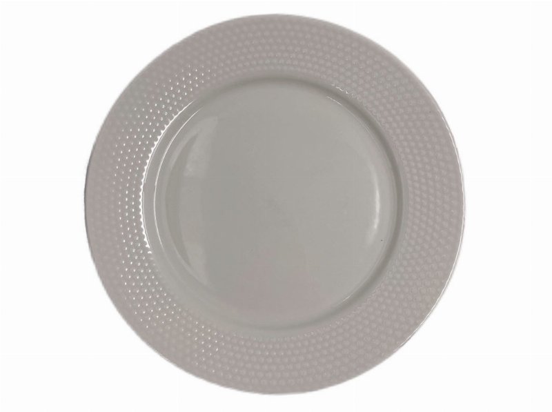 Prato De Sobremesa Dotty Actuel Branco Porcelana Ø19Cm