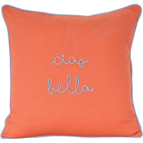 Almofada 45X45Cm Ciao Bella Laranja Kasa